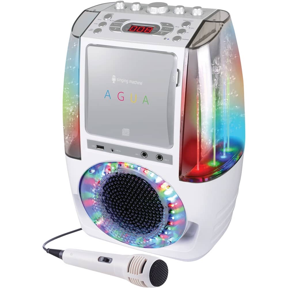 Alt View 11. Singing Machine - AGUA CD+G Karaoke System - White.
