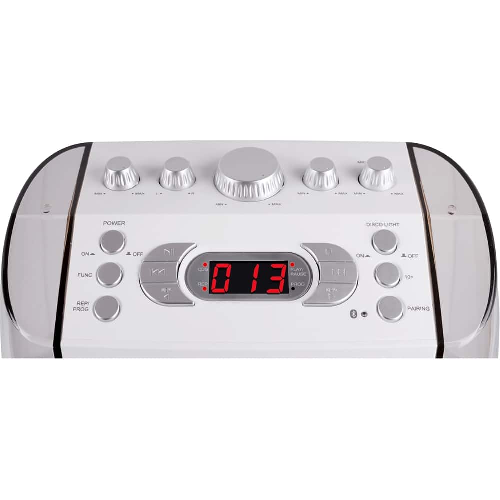Alt View 12. Singing Machine - AGUA CD+G Karaoke System - White.