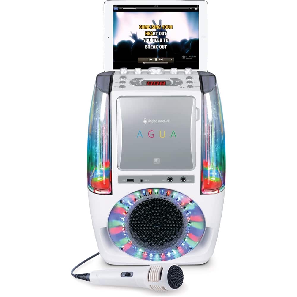 Alt View 13. Singing Machine - AGUA CD+G Karaoke System - White.