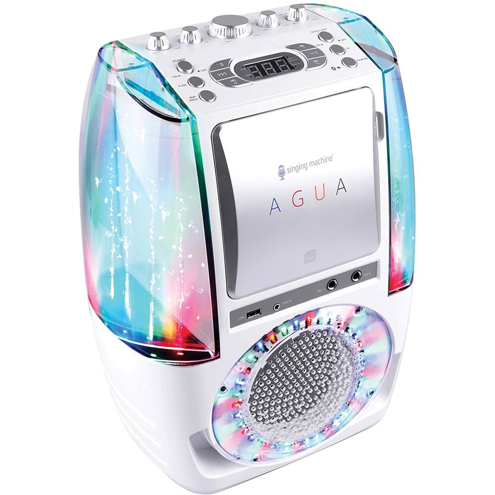 Left. Singing Machine - AGUA CD+G Karaoke System - White.