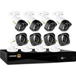 Front Zoom. Defender - 16-Channel, 8-Camera Wired 1080p 2TB DVR Surveillance System - Black/White.