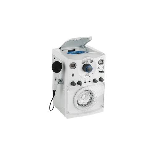 Left. Singing Machine - CD+G Bluetooth Karaoke System - White.