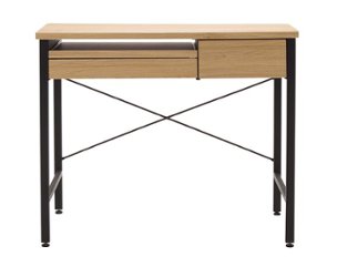 Calico Designs - Ashwood Compact Desk - Graphite/Ashwood - Front_Zoom