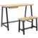 Front Zoom. Calico Designs - Ashwood Homeroom Desk And Bench - Graphite/Ashwood.