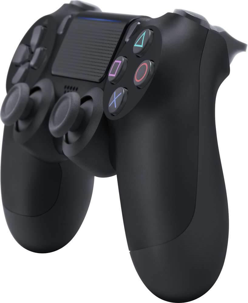 Left View: DualShock 4 Wireless Controller for Sony PlayStation 4 - Jet Black