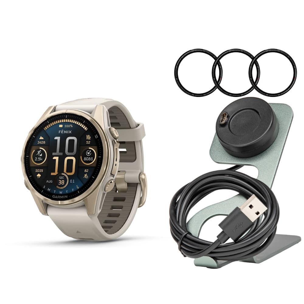 Garmin - fenix 8 AMOLED Sapphire 43mm Smartwatch Bundle - Black - (2025) price history on PriceWatchPro