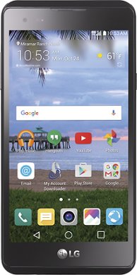 Simple Mobile - LG X Style 4G LTE with 8GB Memory Prepaid Cell Phone - Black - Larger Front