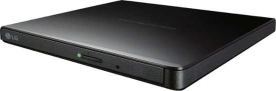 Front Zoom. LG - 8x External USB 2.0 Double-Layer DVD±RW/±R/-RAM/CD-RW Drive - Black.