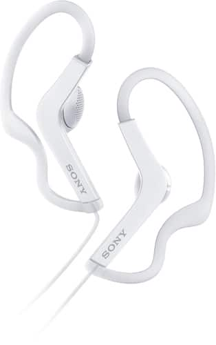 Sony - AS210 Wired Sport Earbud Headphones - White