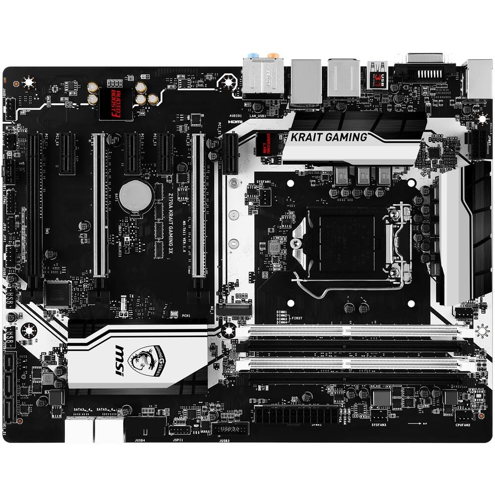 Front. MSI - ATX Motherboard 3600MHz (Socket LGA1151).