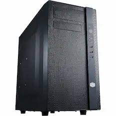 Front. Cooler Master - NSE-200-KKN1 Micro ATX/Mini ITX Mini-tower Case - Midnight Black.