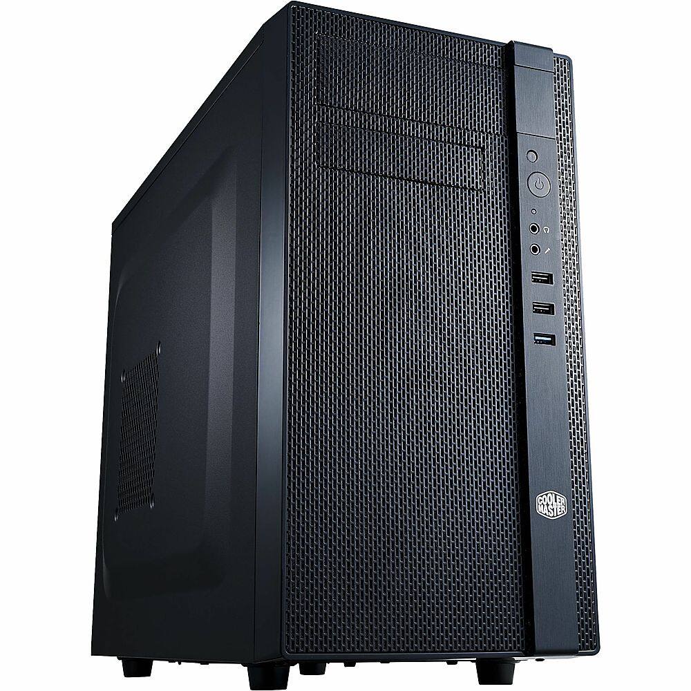 Front. Cooler Master - NSE-200-KKN1 Micro ATX/Mini ITX Mini-tower Case - Midnight Black.