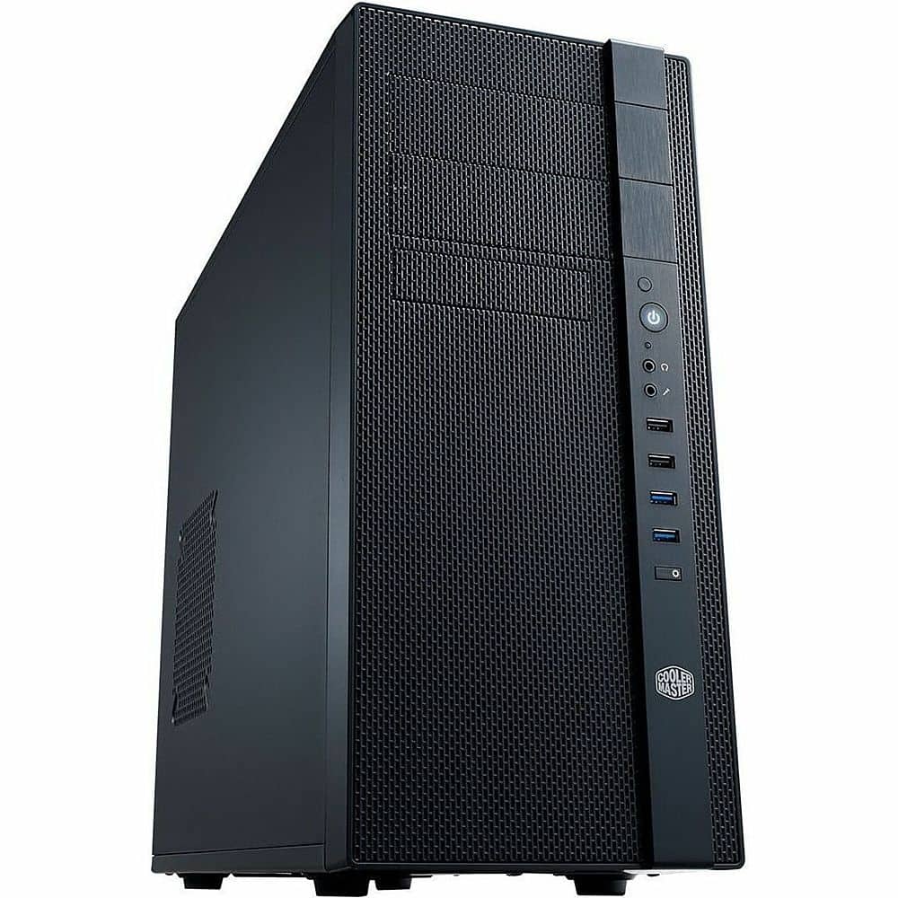 Front. Cooler Master - NSE-400-KKN2 Micro ATX/ATX Mid-tower - Midnight Black.