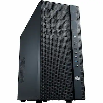 Front. Cooler Master - NSE-400-KKN2 Micro ATX/ATX Mid-tower - Midnight Black.