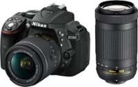 Front Zoom. Nikon - D5300 DSLR Camera with AF-P VR DX 18-55mm and AP-P DX 70-300mm Lenses - Black.