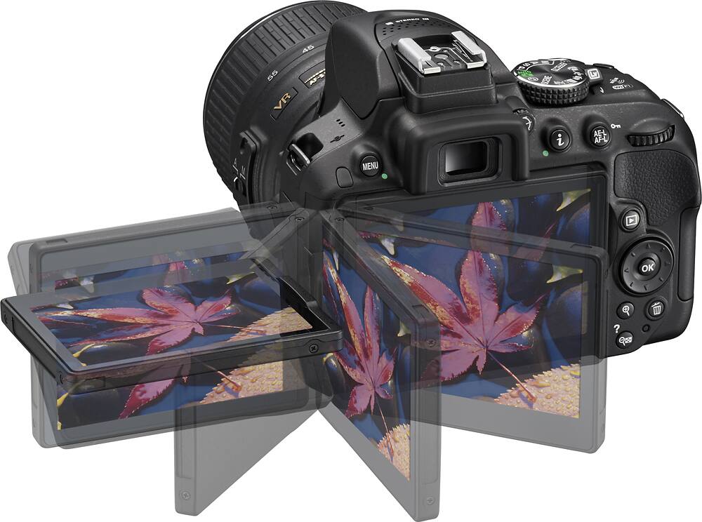 Alt View 11. Nikon - D5300 DSLR Camera with AF-P VR DX 18-55mm and AP-P DX 70-300mm Lenses - Black.