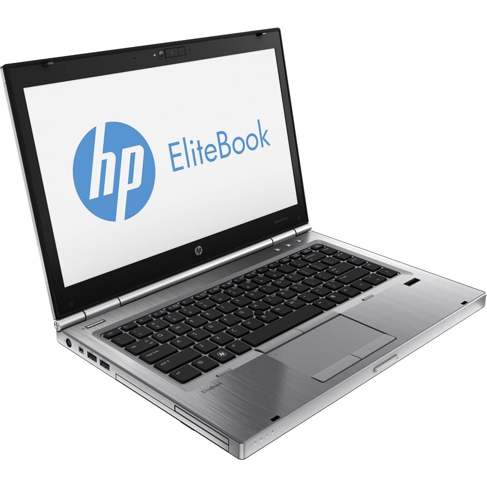 Left View: HP - EliteBook 14" Refurbished Laptop - Intel Core i5 - 8GB Memory - 500GB Hard Drive - Silver