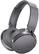 Front. Sony - XB950BT Wireless Over-the-Ear Headphones - Titanium.