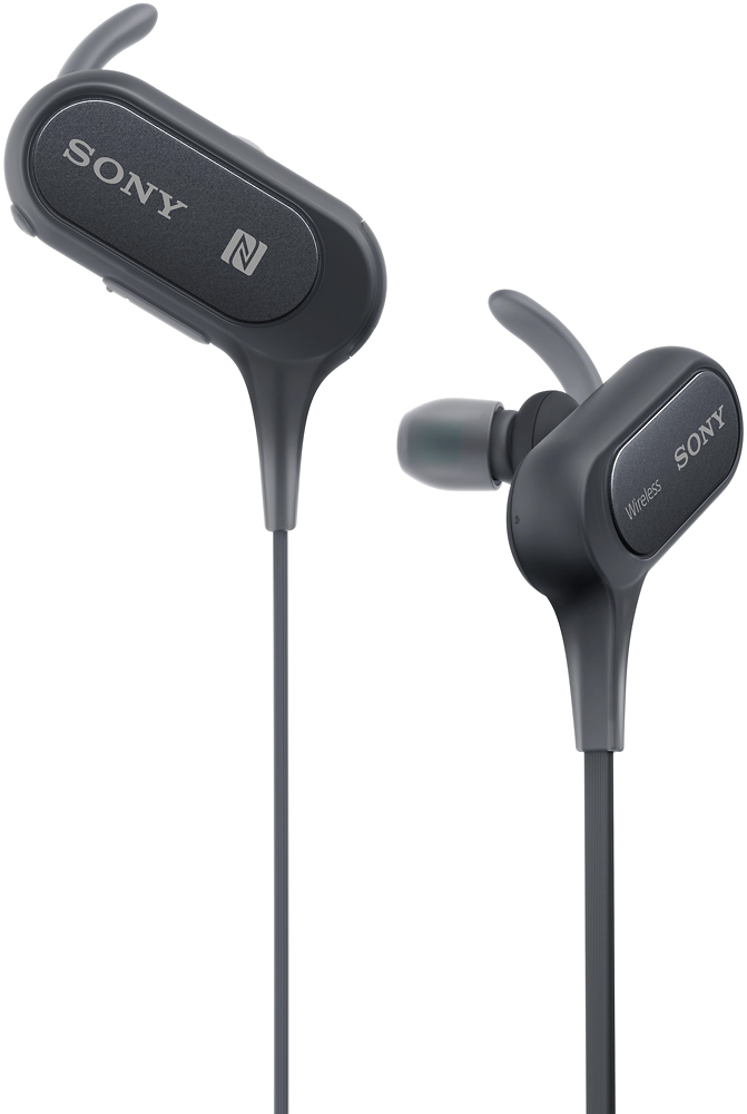 Angle View: Sony - XB50BS Extra Bass Sports Wireless In-Ear Headphones - Black