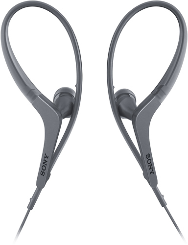 Sony - AS410AP Sport Wired In-Ear Headphones - Gray