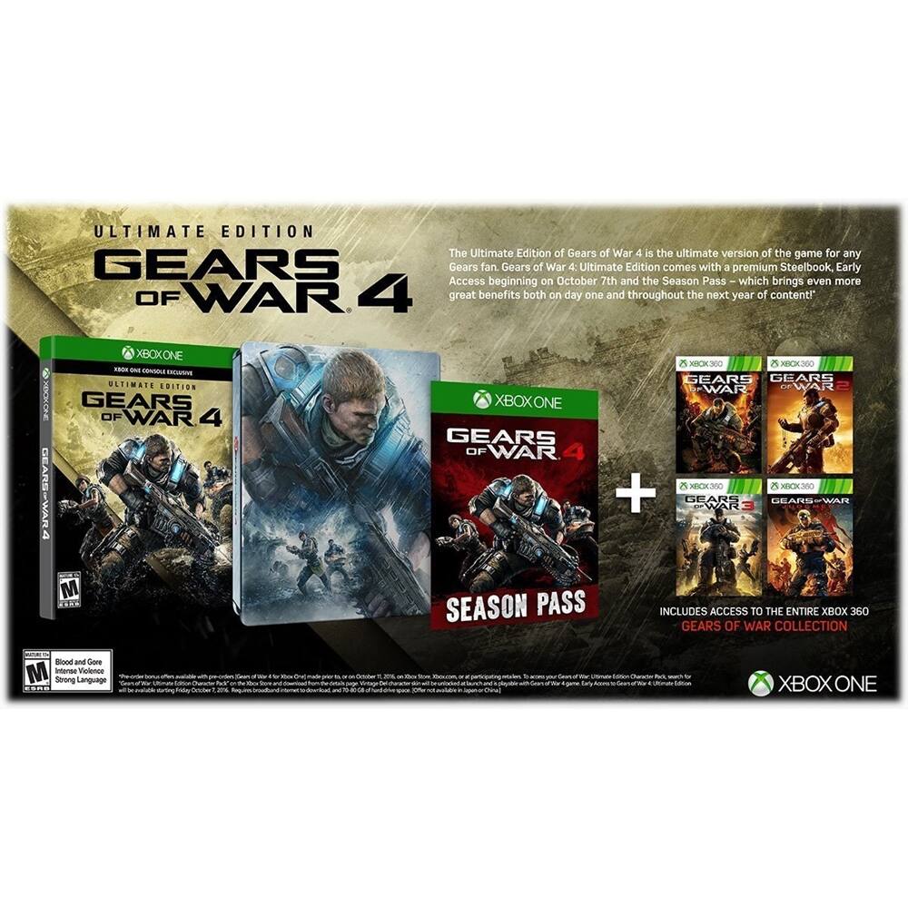  Gears of War 4: Ultimate Edition (Includes SteelBook