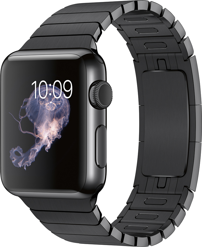 Best Buy: Apple Watch (first-generation) 38mm Stainless Steel Case Space  Black Link Bracelet Band MJ3F2LL/A