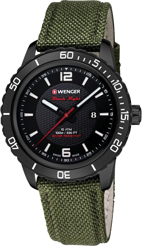 Wenger black best sale night watch