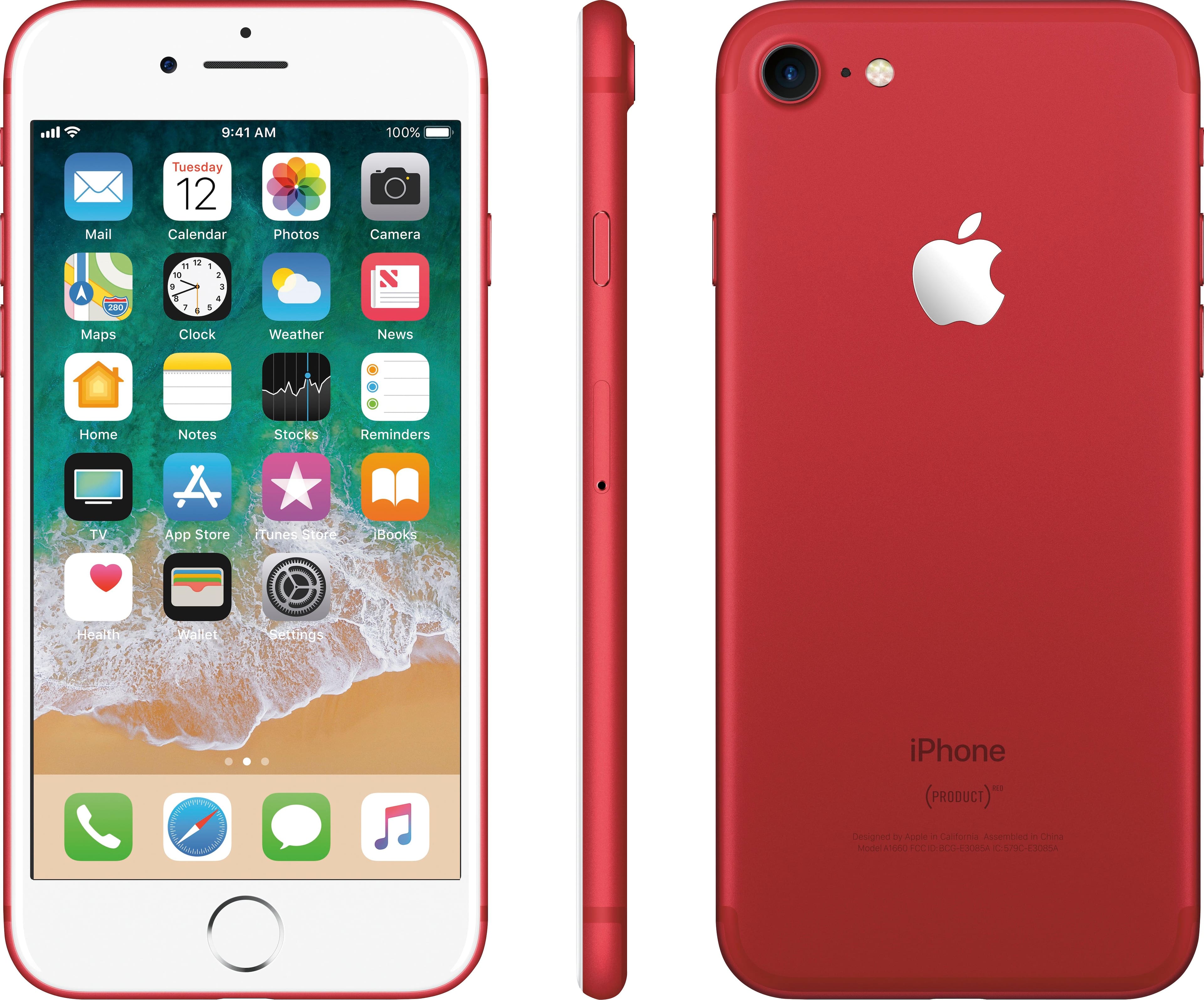 iPhone 7 Red 128 GB - スマートフォン本体