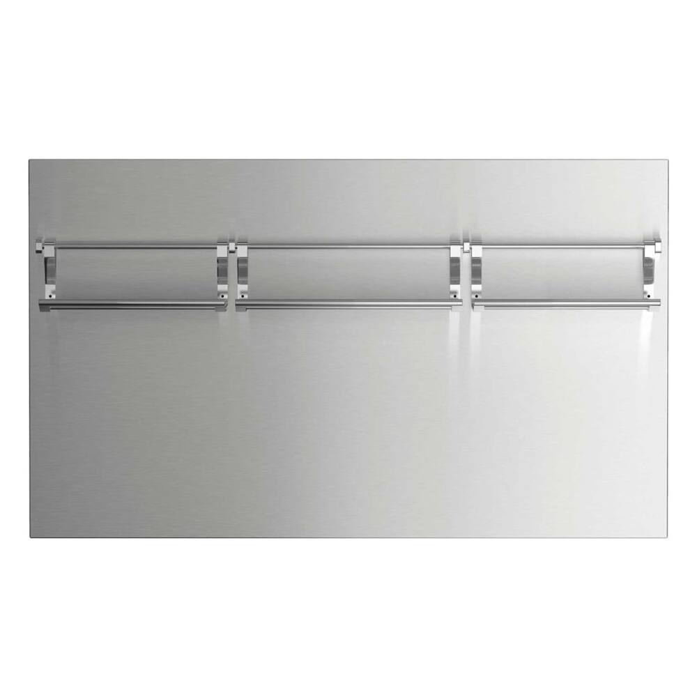 Front. Fisher & Paykel - Backguard for Ranges - Brushed Stainless Steel.