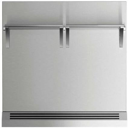 Front. Fisher & Paykel - Backguard for Ranges - Brushed Stainless Steel.