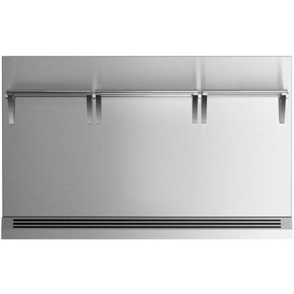 Front. Fisher & Paykel - Backguard for Ranges - Brushed Stainless Steel.