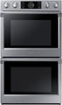 Front. Samsung - 30" Double Wall Oven with Flex Duo, Steam Cook and WiFi - Stainless Steel.