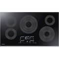 Samsung - 36" Electric Cooktop with WiFi and Rapid Boil - Stainless Steel