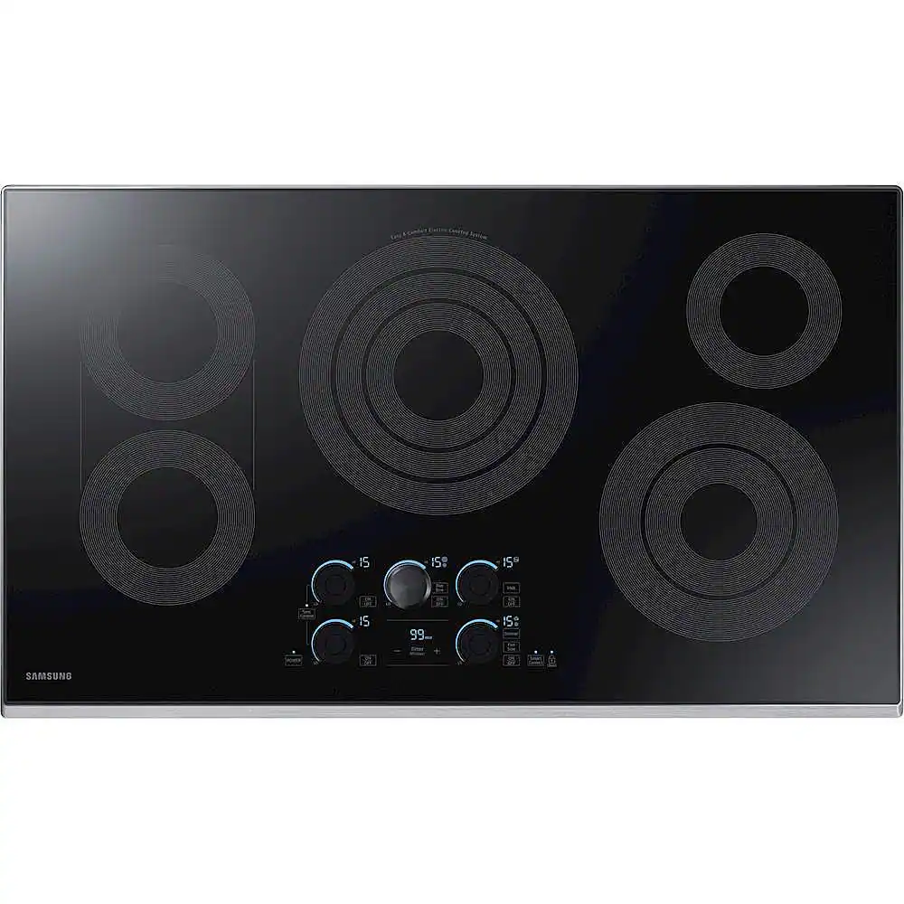 Samsung - 36" Electric Cooktop with WiFi and Rapid Boil - Stainless Steel
