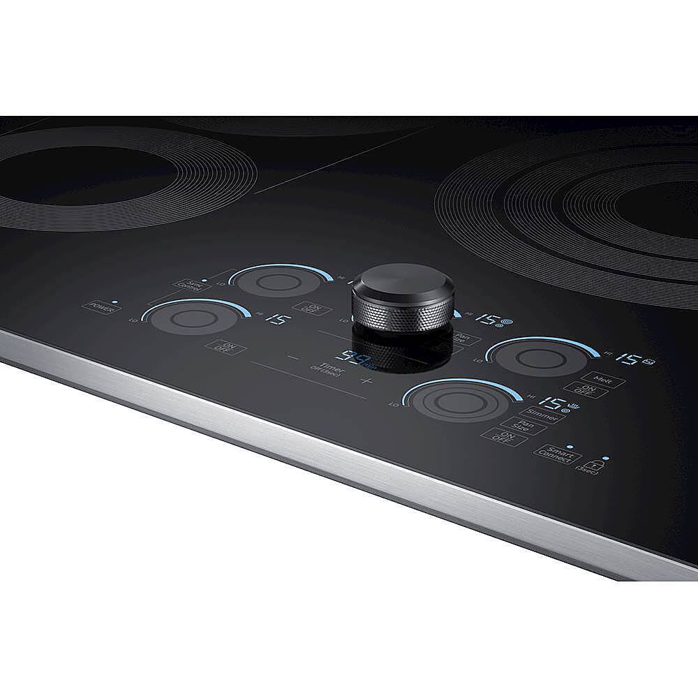 Alt View 13. Samsung - 36" Electric Cooktop with WiFi and Rapid Boil - Stainless Steel.