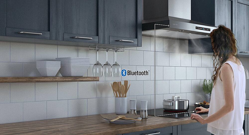 Alt View 33. Samsung - 36" Electric Cooktop with WiFi and Rapid Boil - Stainless Steel.