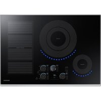 Samsung - 30" Induction Cooktop with WiFi and Virtual Flame™ - Stainless steel - Front_Zoom