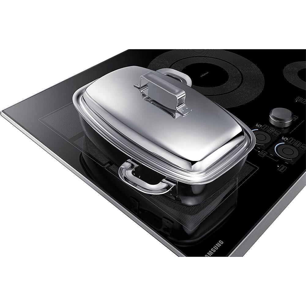 Alt View 16. Samsung - 30" Induction Cooktop with WiFi and Virtual Flame - Stainless Steel.