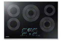 Samsung - 30" Electric Cooktop with WiFi and Rapid Boil - Stainless Steel - Front_Zoom