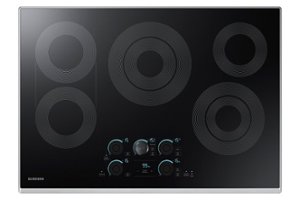 Samsung - 30" Electric Cooktop with WiFi and Rapid Boil™ - Stainless steel - Front_Zoom