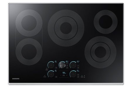 Samsung - 30" Electric Cooktop with WiFi and Rapid Boil - Stainless Steel