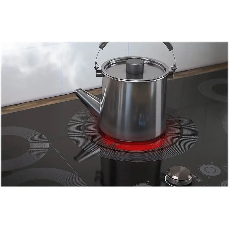 Alt View 17. Samsung - 30" Electric Cooktop with WiFi and Rapid Boil - Stainless Steel.