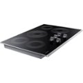 Angle. Samsung - 30" Electric Cooktop with WiFi - Stainless Steel.