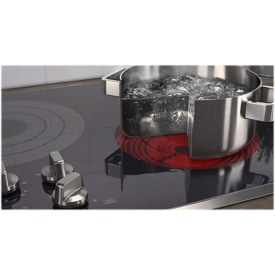Alt View 15. Samsung - 30" Electric Cooktop with WiFi - Stainless Steel.