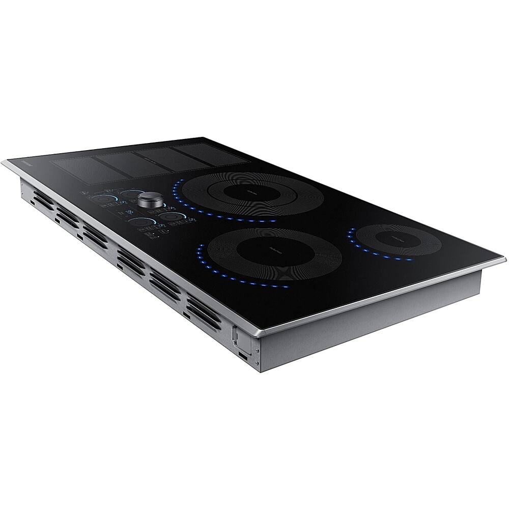 Alt View 11. Samsung - 36" Induction Cooktop with WiFi and Virtual Flame - Stainless steel.