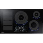 Samsung - 36" Induction Cooktop with WiFi and Virtual Flame - Stainless Steel