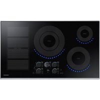 Samsung - 36" Induction Cooktop with WiFi and Virtual Flame - Stainless Steel - Front_Zoom