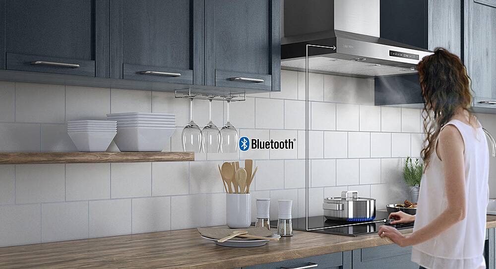 Alt View 33. Samsung - 36" Induction Cooktop with WiFi and Virtual Flame - Stainless Steel.