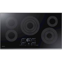 Samsung - 36" Electric Cooktop with WiFi and Rapid Boil™ - Black stainless steel - Front_Zoom