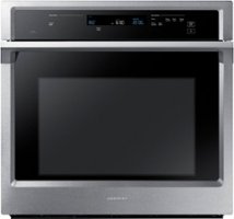 Samsung - 30" Single Wall Oven with  Steam Cook and WiFi - Stainless Steel - Front_Zoom